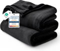 Bedsure Soft Cozy Warm Fleece Throw Blanket for Couch 300GSM Black 50"x60"