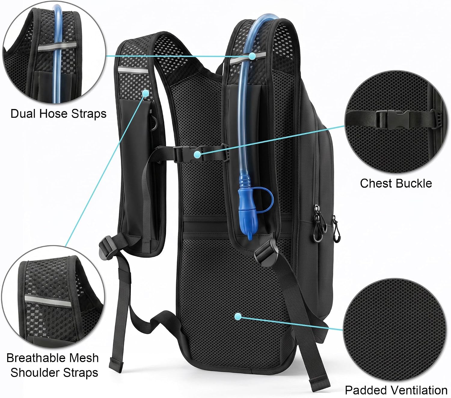 MIYCOO Hydration Backpack - Hiking Water Backpack with 2L Water Bladder