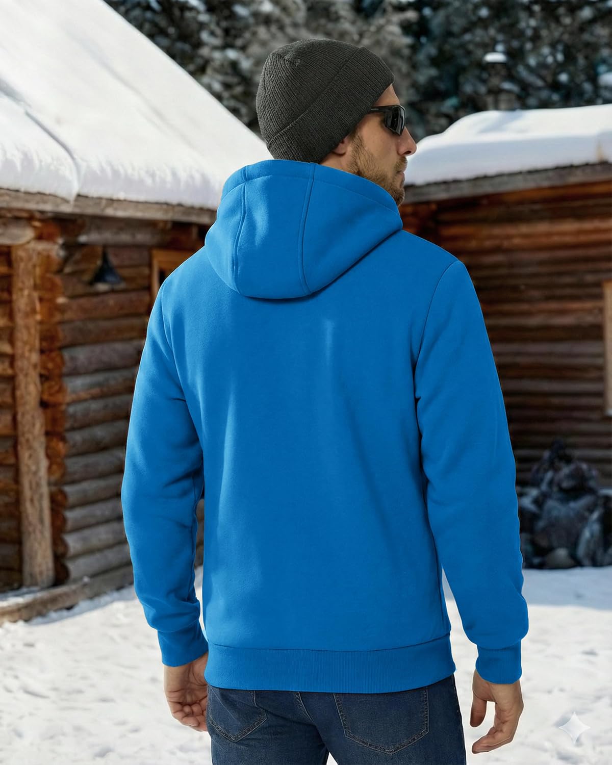 Boladeci Men's Sherpa Fleece Lined Hoodie Zip Up Heavyweight Winter Jacket