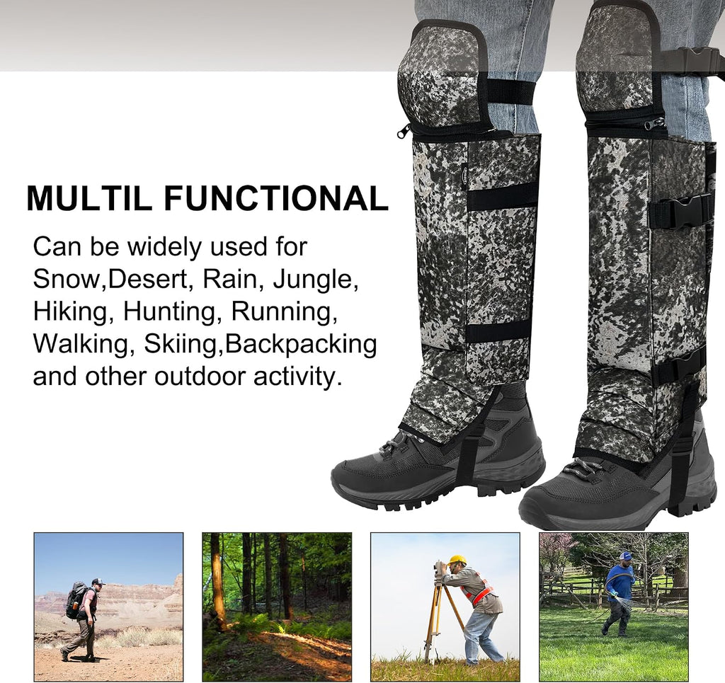 MDSTOP Snake Gaiters Leg Guards, Waterproof Snake Guards, Adjustable Snake Bite Protection for Lower Legs, Snake Chaps for Men & Women, Snake Proof Gaiters for Hunting,Outdoor and Farm Working