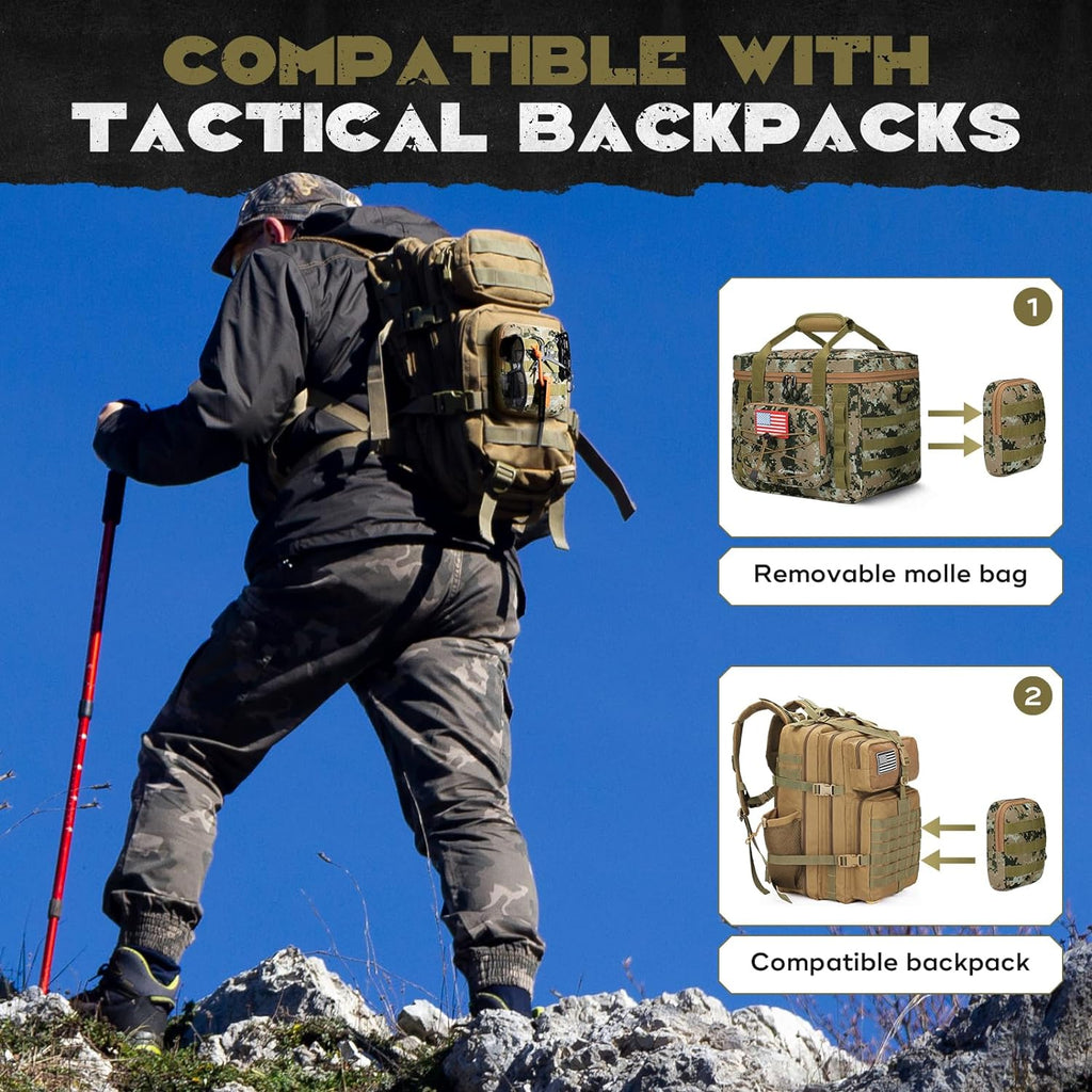 Maelstrom Tactical Lunch Box for Men, Cooler Bag with Detachable MOLLE Bag
