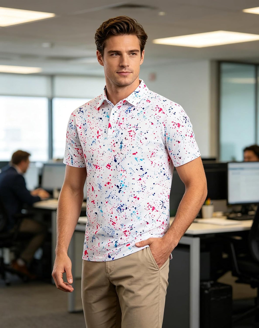 Cozople Golf Polo Shirts for Men Short Sleeve Dry Fit Performance Athletic