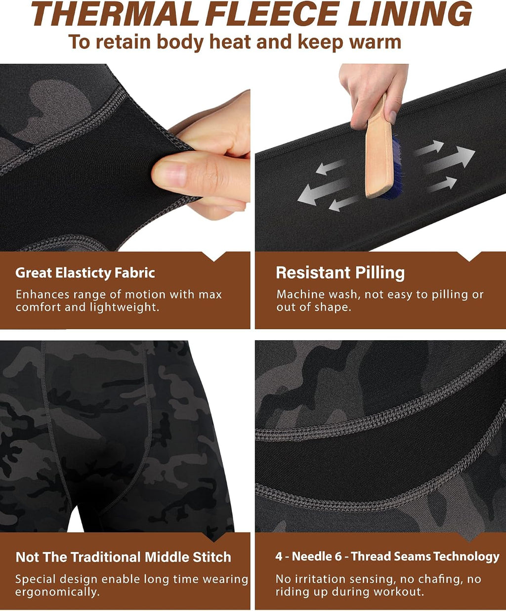 Muezna Men's Thermal Top and Bottom Set Underwear Long Johns Base Layer