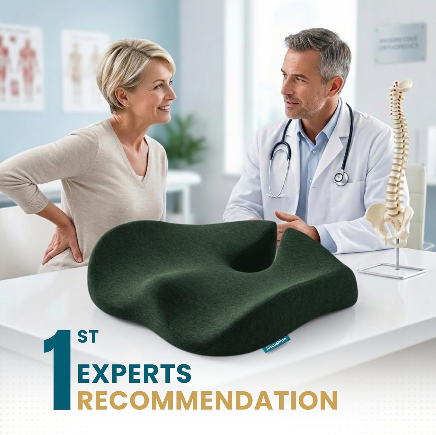 Seat Cushion for Tailbone Pain Relief, Extra Large Office Chair Cushion