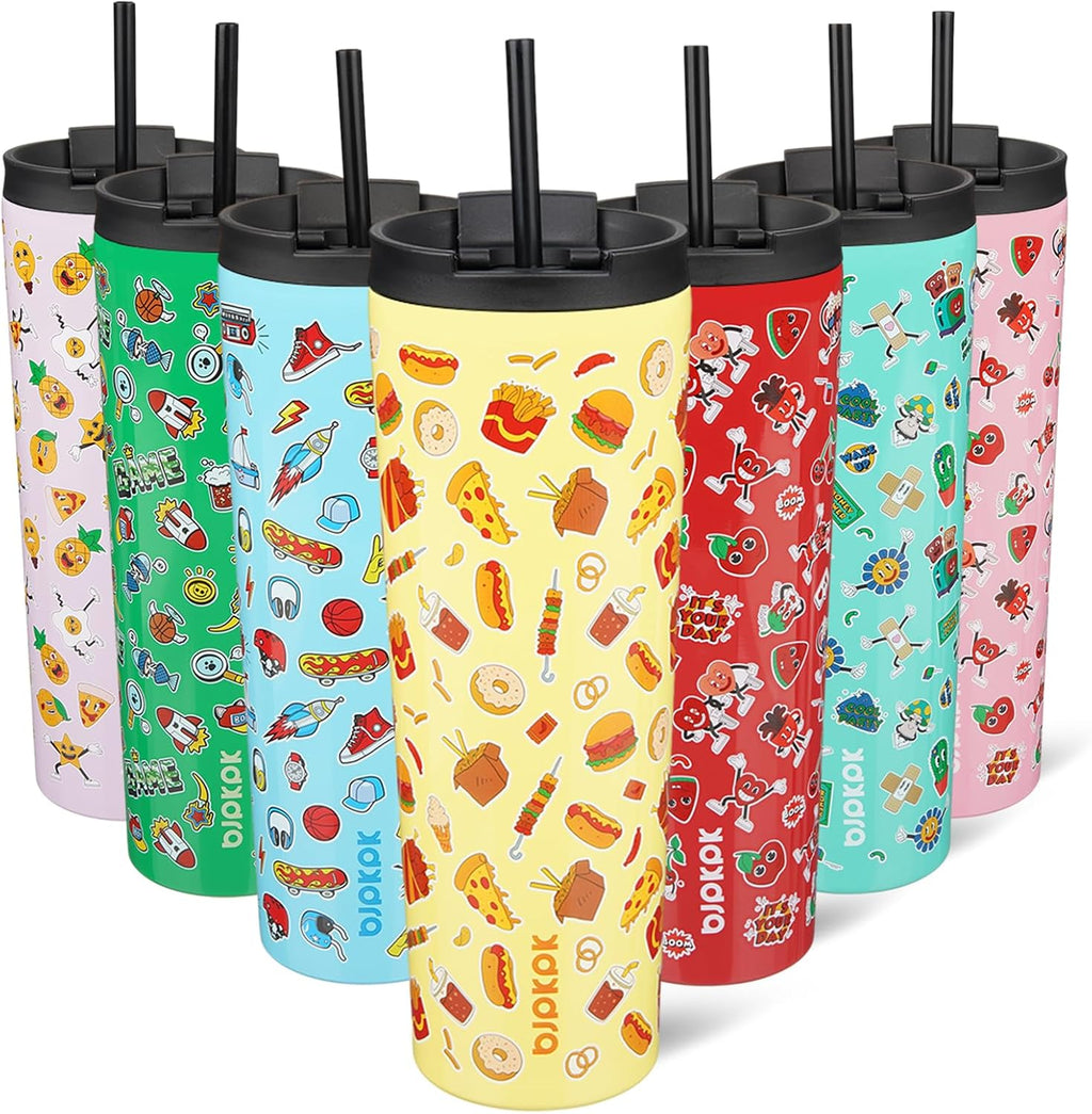 BJPKPK 30 oz Coffee Tumbler with Straw, Insulated Stainless Steel Cup