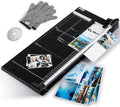 CGOLDENWALL A2 Rotary Paper Trimmer, 12 Sheets, w/Extra Blade & Gloves, for Cardstock Photo, Heavy Duty Paper Cutter for Offices Schools Crafts (24.8 Inch Cut Length)
