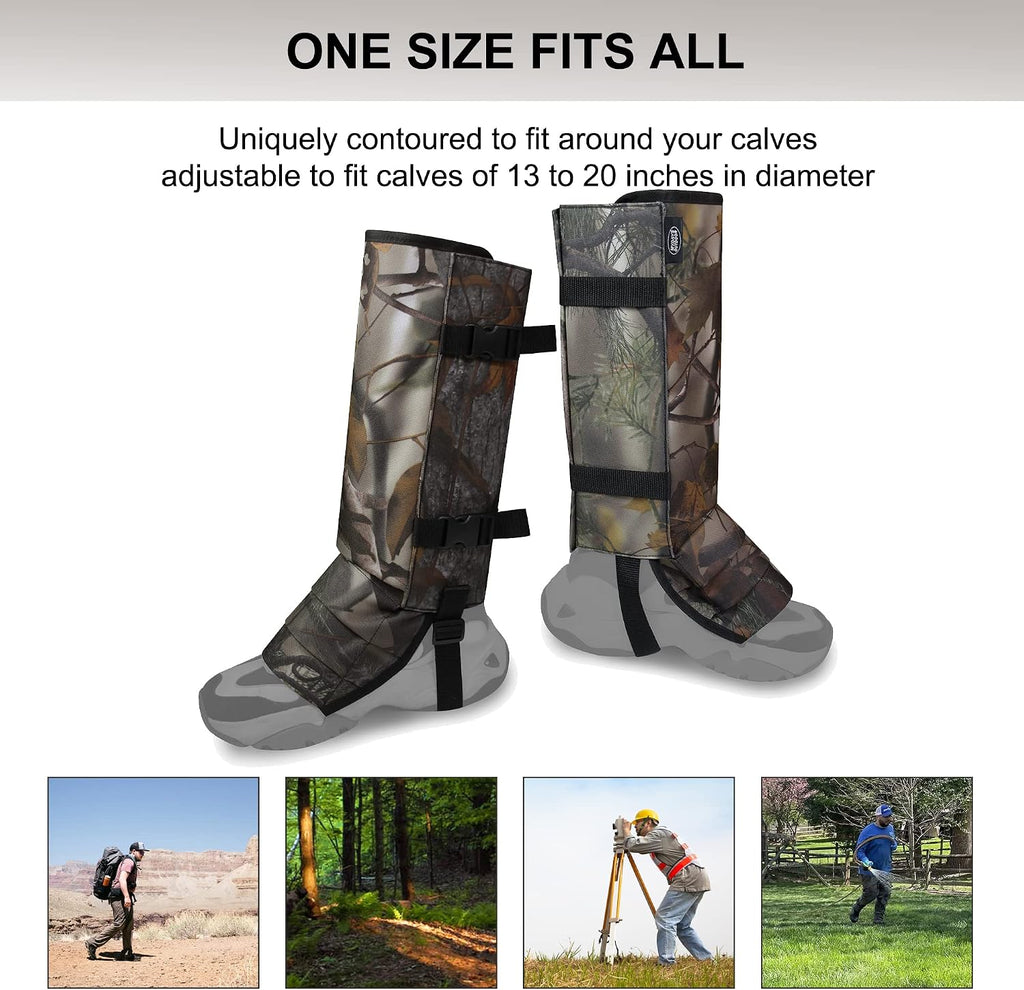 MDSTOP Snake Gaiters Leg Guards, Waterproof Snake Guards, Adjustable Snake Bite Protection for Lower Legs, Snake Chaps for Men & Women, Snake Proof Gaiters for Hunting,Outdoor and Farm Working