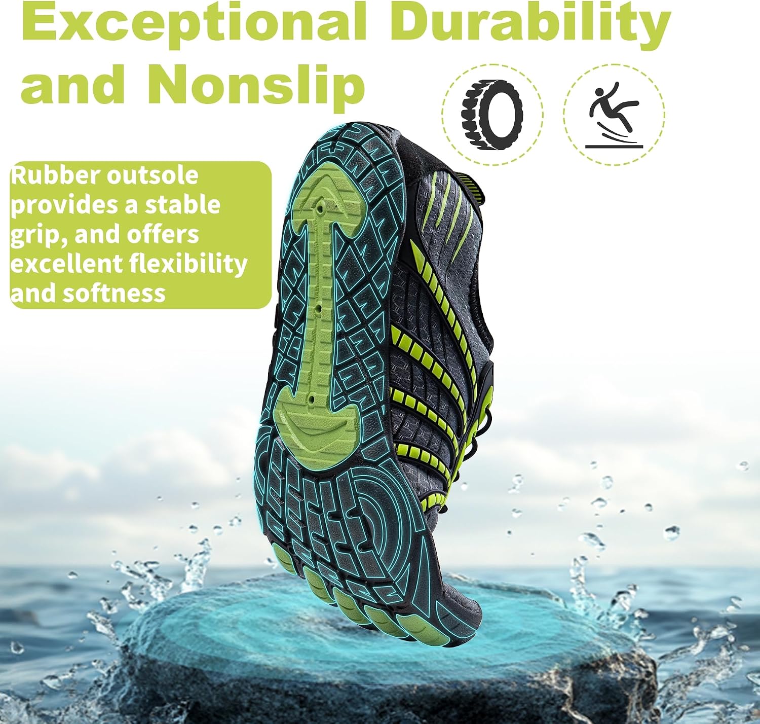 Water Shoes for Women Men, Barefoot Quick Dry Pool Shoes for Outdoor