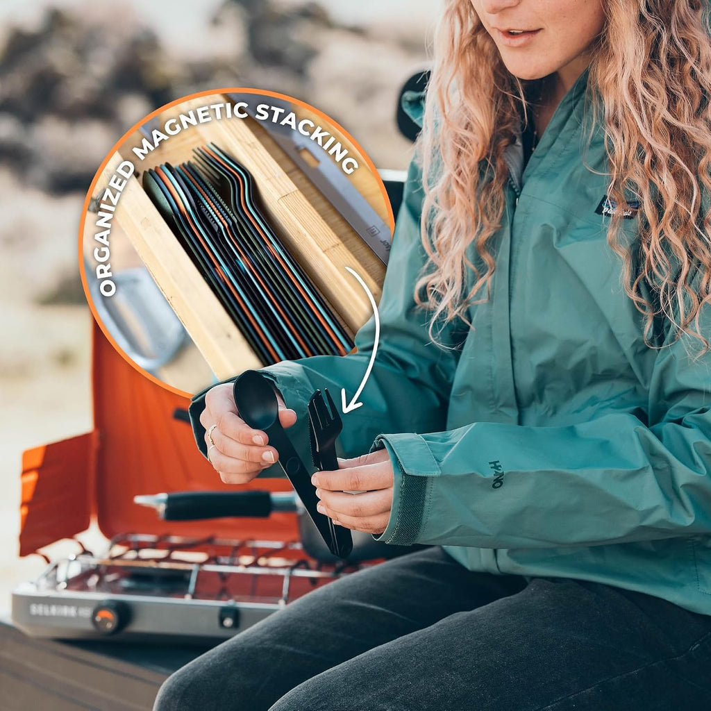 FULL WiNDSOR - MAGWARE Magnetic Travel Camping Cutlery Utensils Set