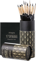 ARTEGRIA Detail Paint Brush Set, 17 Fine Tip Miniature Brushes