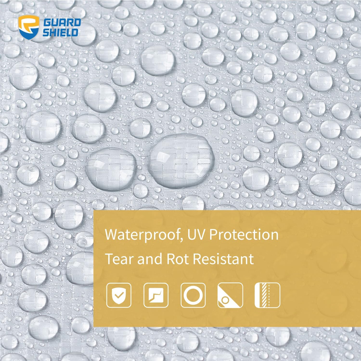 GUARD SHIELD Heavy Duty Tarp 12x12 Feet Silver Multi Purpose Thick Waterproof Poly Tarp Cover 10mil