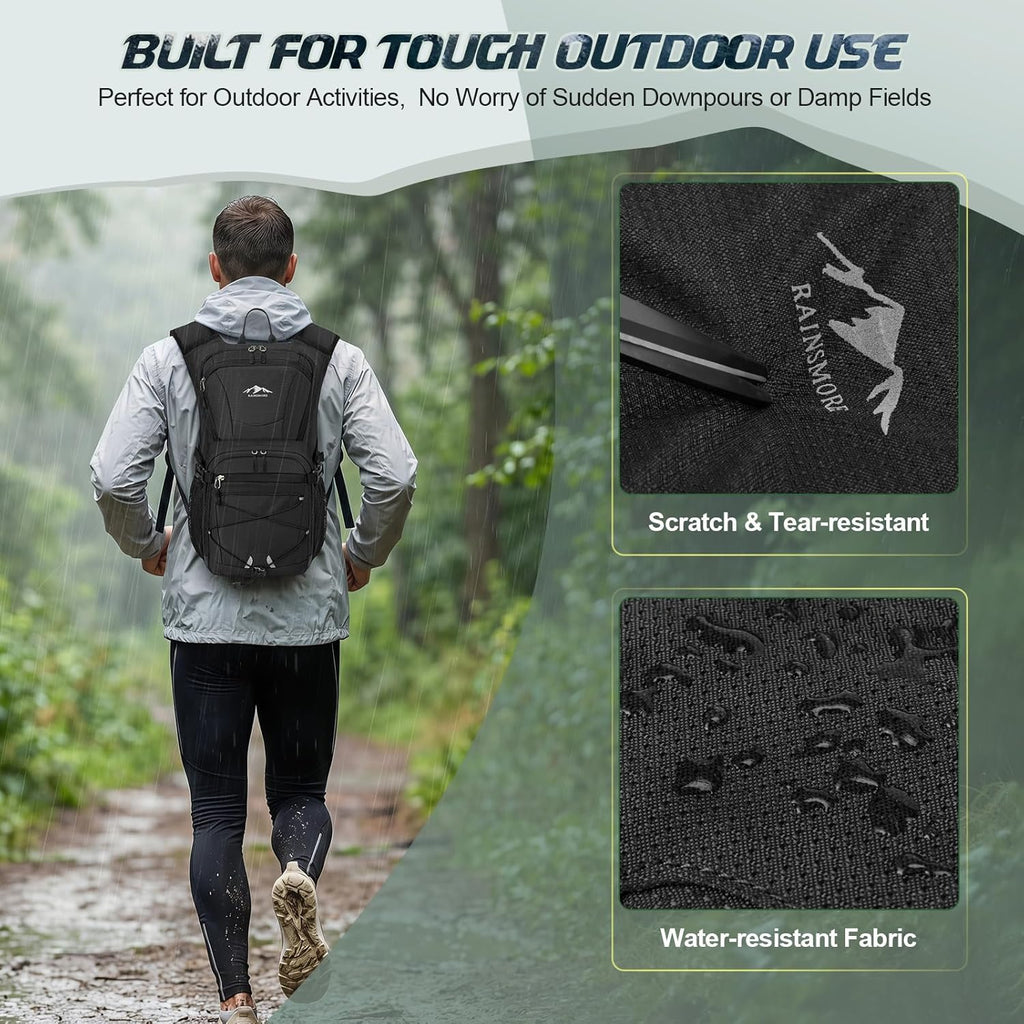 RAINSMORE Hydration Backpack with 2L Water Bladder, 15L Lightweight Hiking Backpack for Women & Men Small Insulated Hydration Water Pack for Hiking, Running, Cycling, Biking