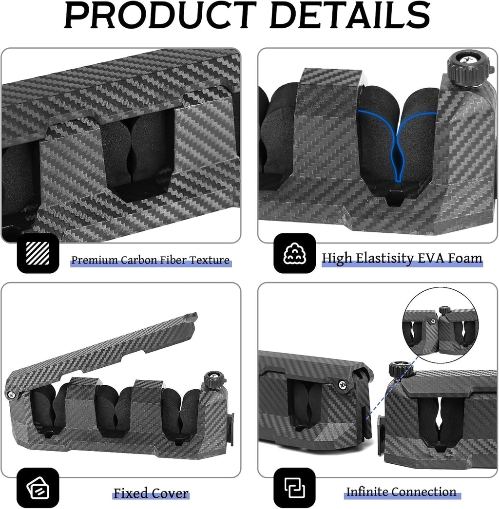 Ruppence 4-Pack Fishing Rod Holder with EVA Foam