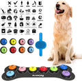 Dog Buttons for Communication 8 Pcs, 30s Recordable Dog Talking Buttons Starter Set with Anti-Slip Mat & 24 Scene Stickers, Pet Training Voice Buzzer