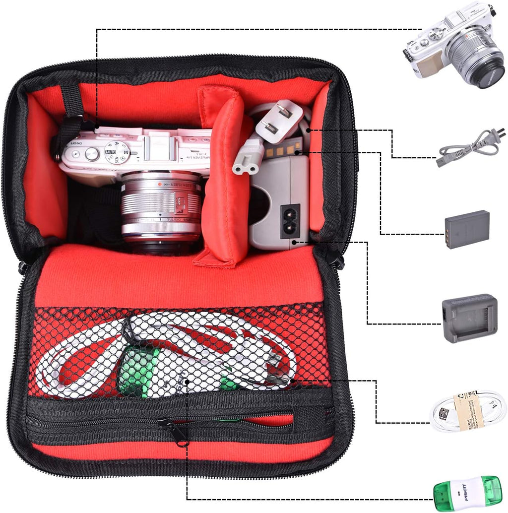 Waterproof Crossbody Camera Bag for Canon Nikon Sony DSLR Mirrorless Camera