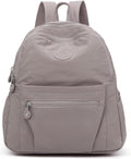 Pealwel Mini Backpack Purse for Women,Small Nylon backpacks for Ladies Backpacks Women Anti Theft Travel Bag (A-Khaki)