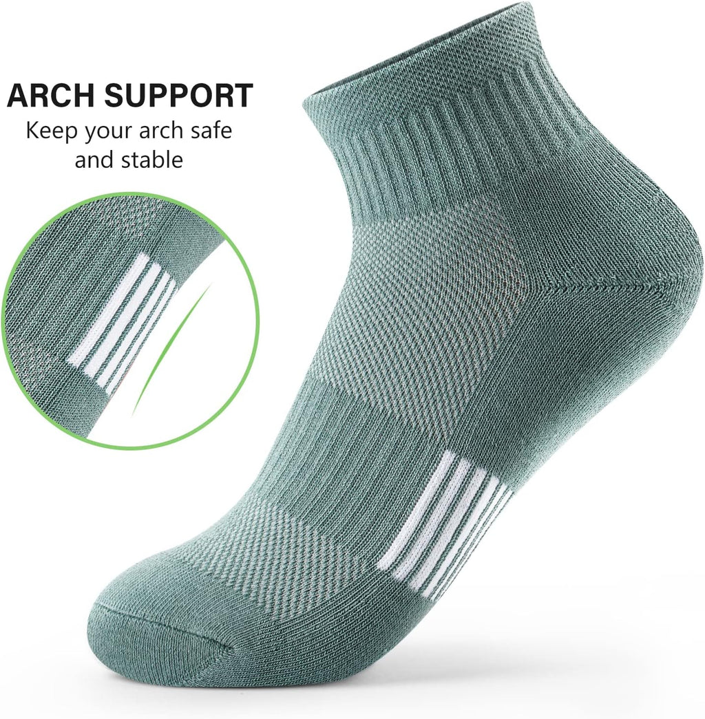 Gonii Ankle Socks Women Athletic Cushioned Running Hiking 5 Pairs