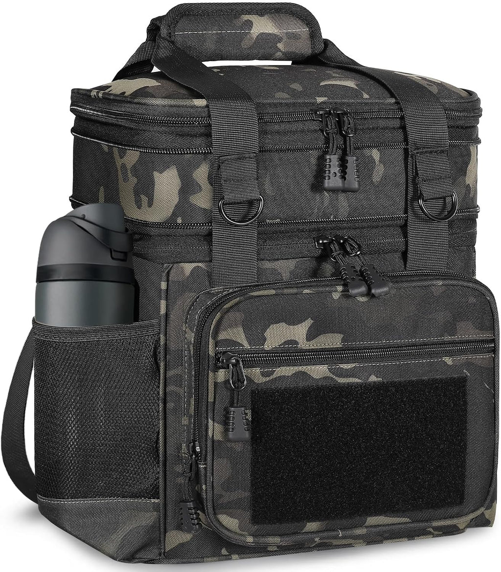 GLENKEY Tactical Lunch Box Men Expandable Insulated Leakproof Cooler Bag