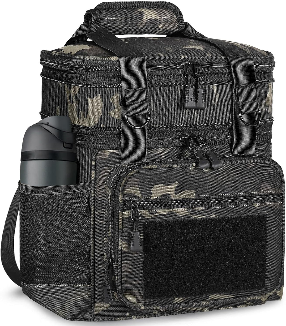 GLENKEY Tactical Lunch Box Men Expandable Insulated Leakproof Cooler Bag