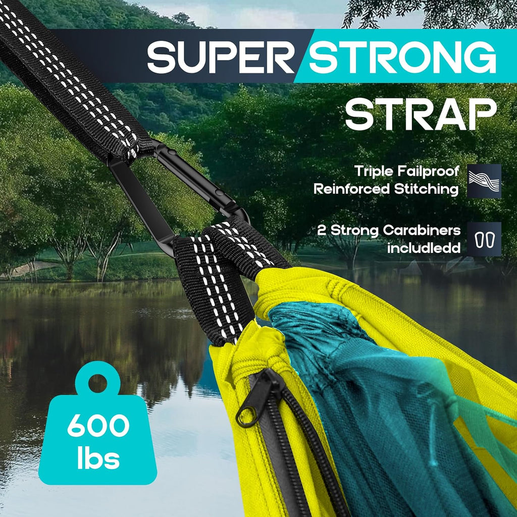 Camping Hammock Mosquito Net,Double & Single Portable Hammocks for Small Hammocks with 2 Tree Straps,Hammock Tent for Travel Camping,Camping Accessories for Indoor Outdoor Hiking Backpacking