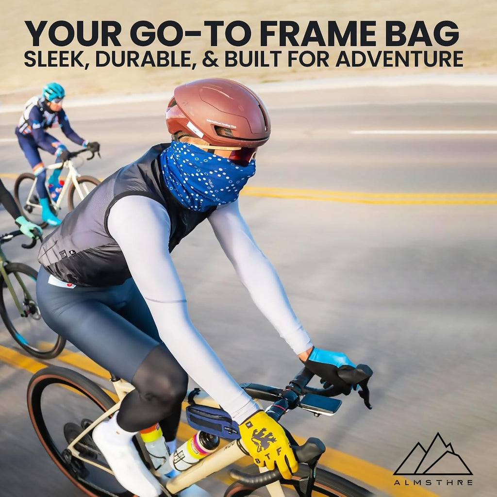 ALMSTHRE Bike Frame Bag | Weather-Resistant, Waterproof Zippers & Dual-Sided Access for Road, MTB, and Ebike Frames