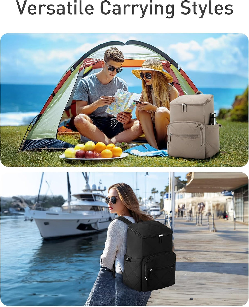 TOURIT Insulated Backpack Cooler: 30 Cans Waterproof Leakproof Soft Cooler Bag Beach Travel Picnic Camping