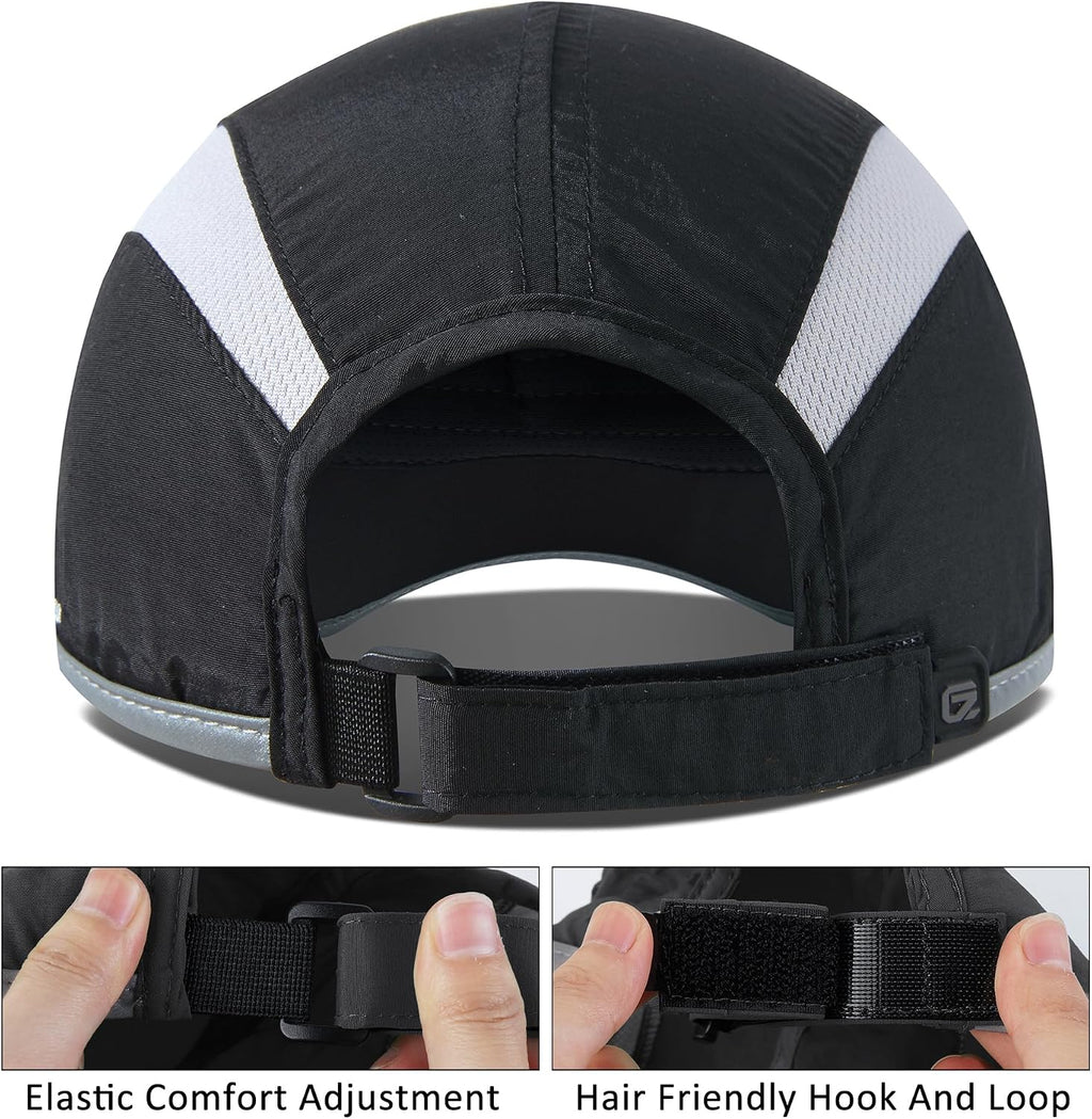 GADIEMKENSD Reflective Folding Outdoor Hat Unstructured Design UPF 50+ Sun Protection Sport Hats for Womens and Mens
