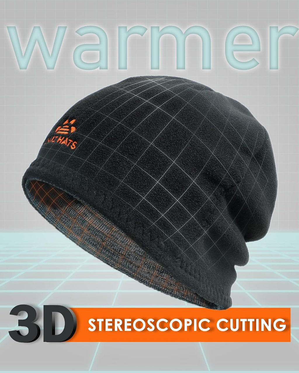Winter Beanie Hat Scarf Set for Men Women Fleece Lined Warm Windproof Ski