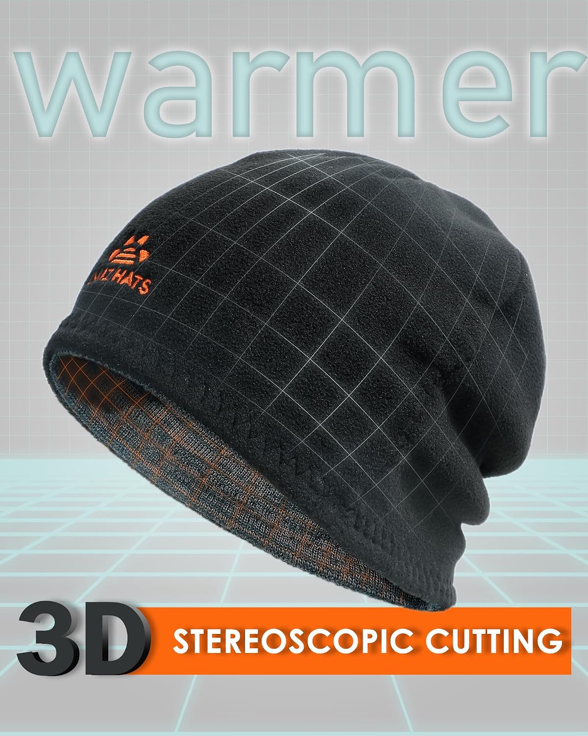 Winter Beanie Hat Scarf Set for Men Women Fleece Lined Warm Windproof Ski