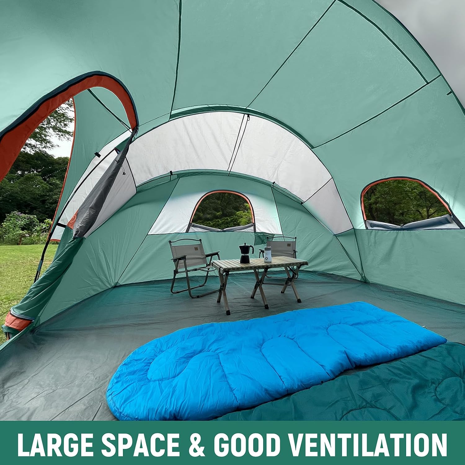 HIKERGARDEN 10 Person Tents for Camping Family Outdoor Dome Tent