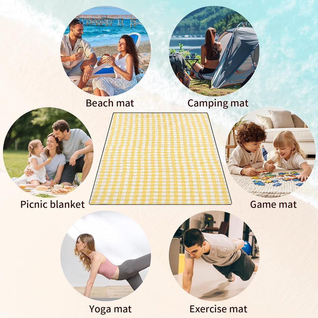 Waterproof Sandproof Beach Blanket Outdoor Picnic Mat(60"*80")