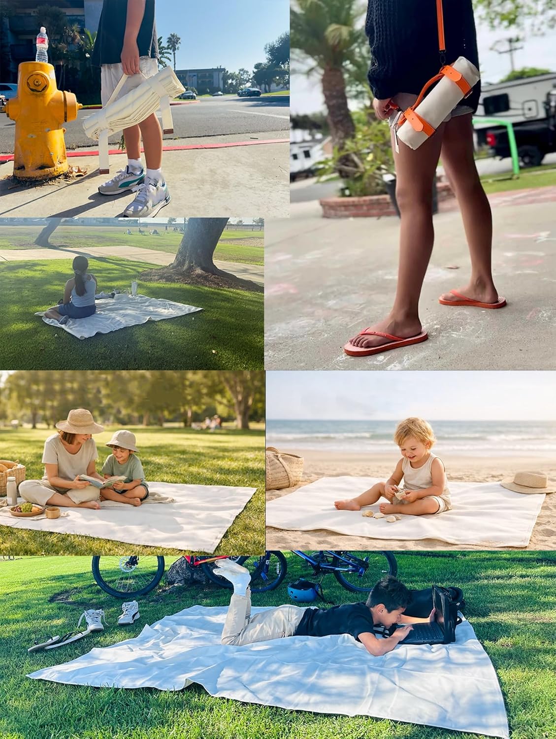 Kids Picnic Blanket, Kids Beach Mat – Medium 4’9” × 3’3” Compact Canvas, Easy to Fold & Carry