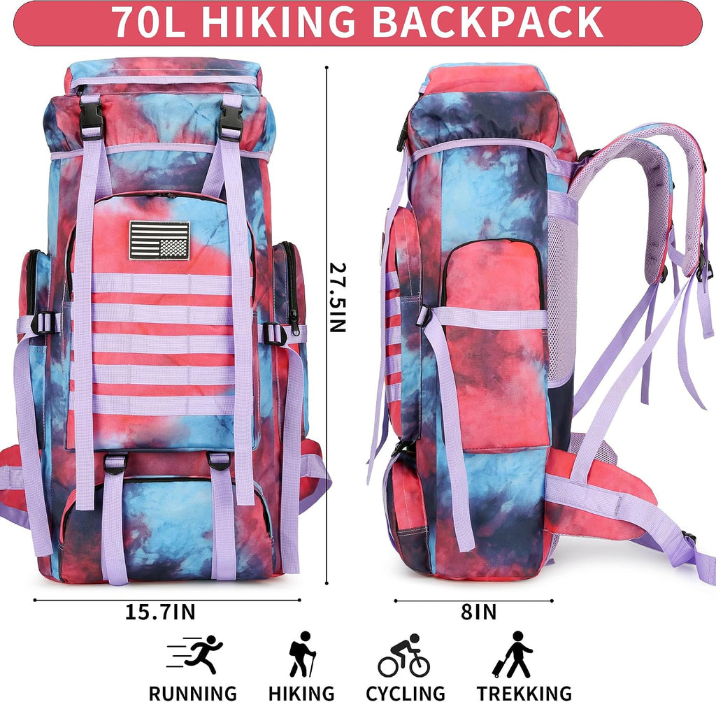 Hiking Backpack for Men 70L/100L Camping Backpack Military Rucksack Molle 3 Days Assault Pack for Climbing