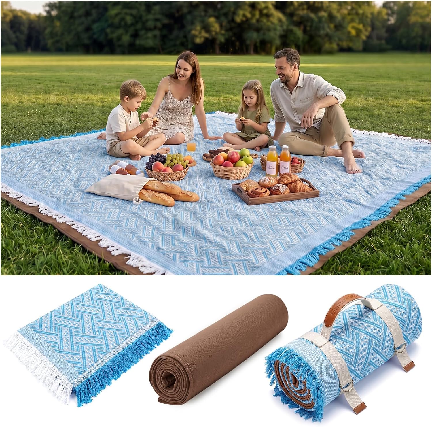 2 in 1 Extra Large Camping Blanket Outdoor Picnic Yoga Mat Lightweight Car Essential Roadtrip Gadget Rv Accessories Glamping Tent Gear Must Haves Hiking Stuff Backpacking Necessities Women Beach Gift