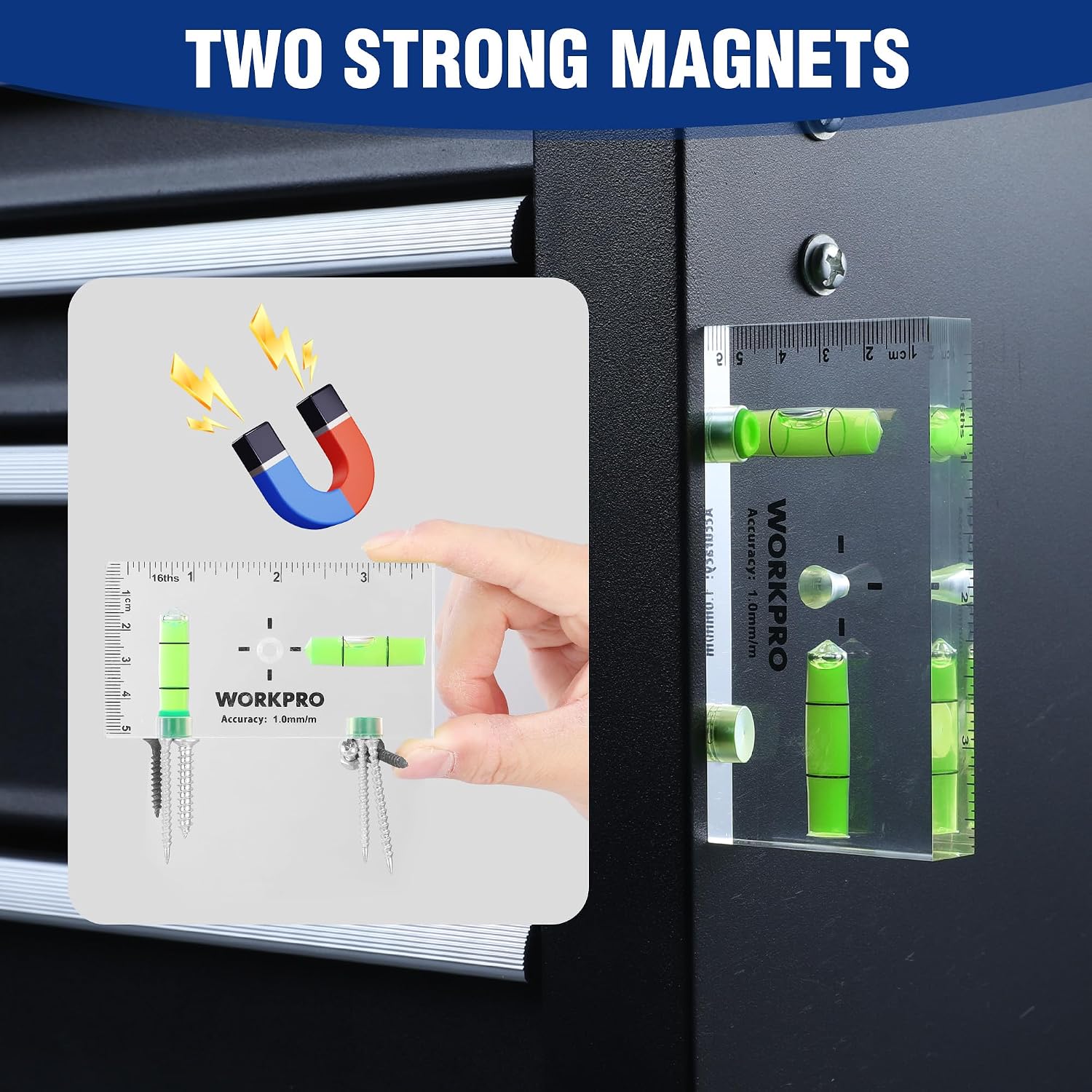 WORKPRO 3-3/4 Inch Mini Magnetic Pocket Level Tool