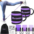 Ayombo Ankle Resistance Bands with Cuffs, Home Gym Workout Equipment, Lifting Glute Butt Exercise Equipment for Women, Ankle Weights Fitness Set, Leg Booty Equipment for Training Perfect Body Shape