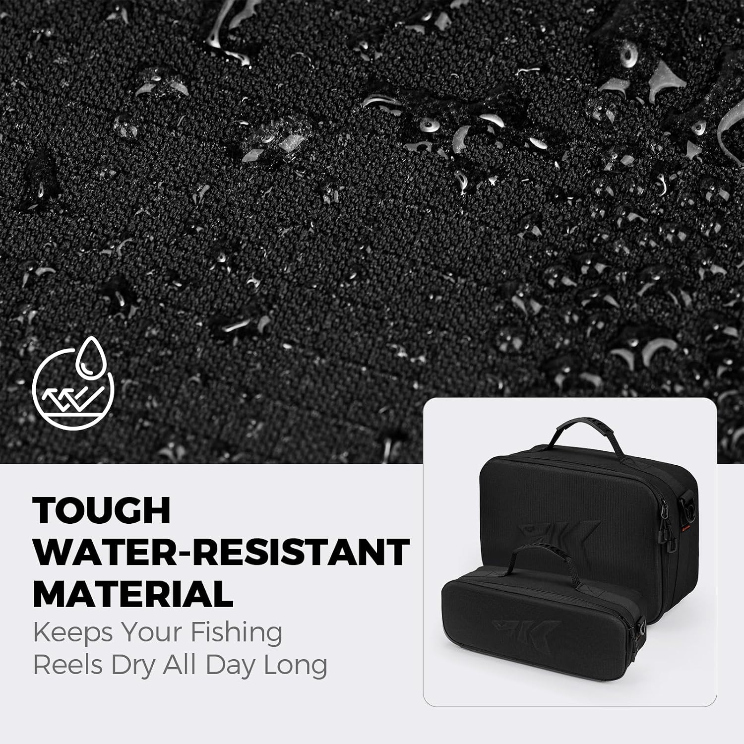 KastKing ReelTrove Fishing Reel Storage Case, Water-Resistant Fishing Bag