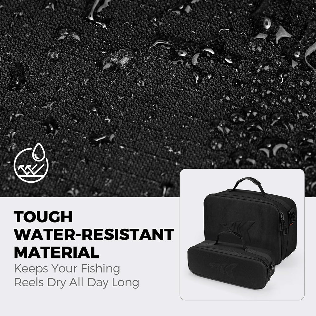 KastKing ReelTrove Fishing Reel Storage Case, Water-Resistant Fishing Bag