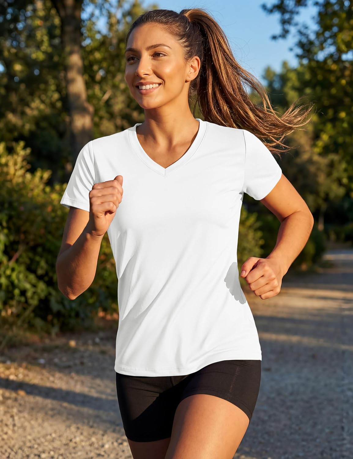 TACVASEN Women's V-Neck T Shirt Short Sleeve UPF 50+ Quick Dry Workout Tops