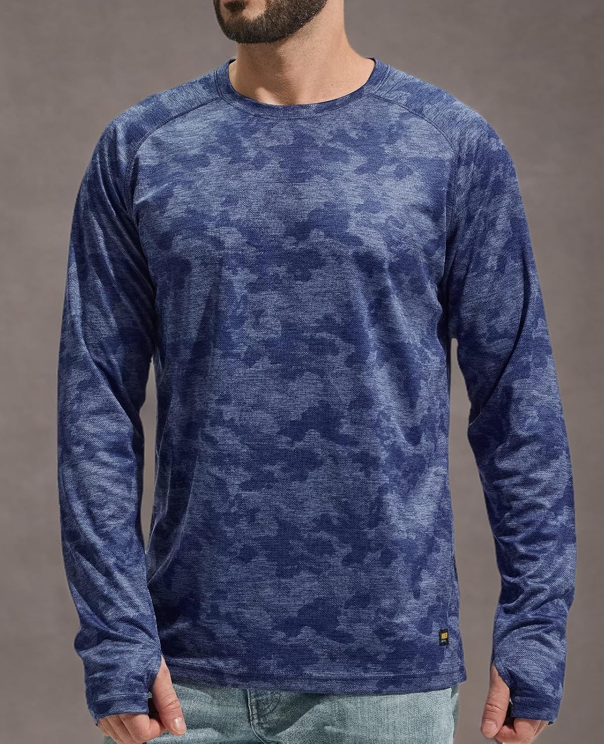 MIER Men's UPF 50+ Rash Guard Long Sleeve Shirts Dry Fit Fishing Running