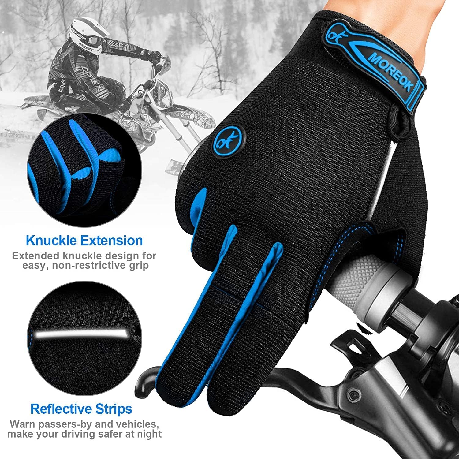Cycling Gloves Men Women,Touchscreen Full Finger Mountain Bike Gloves