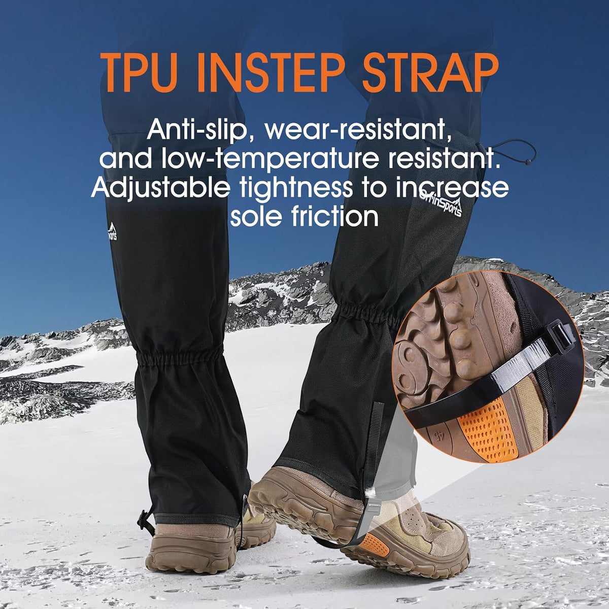 Leg Gaiters for Men Women Waterproof Gaiters for Hiking Snow Boot Gaiters