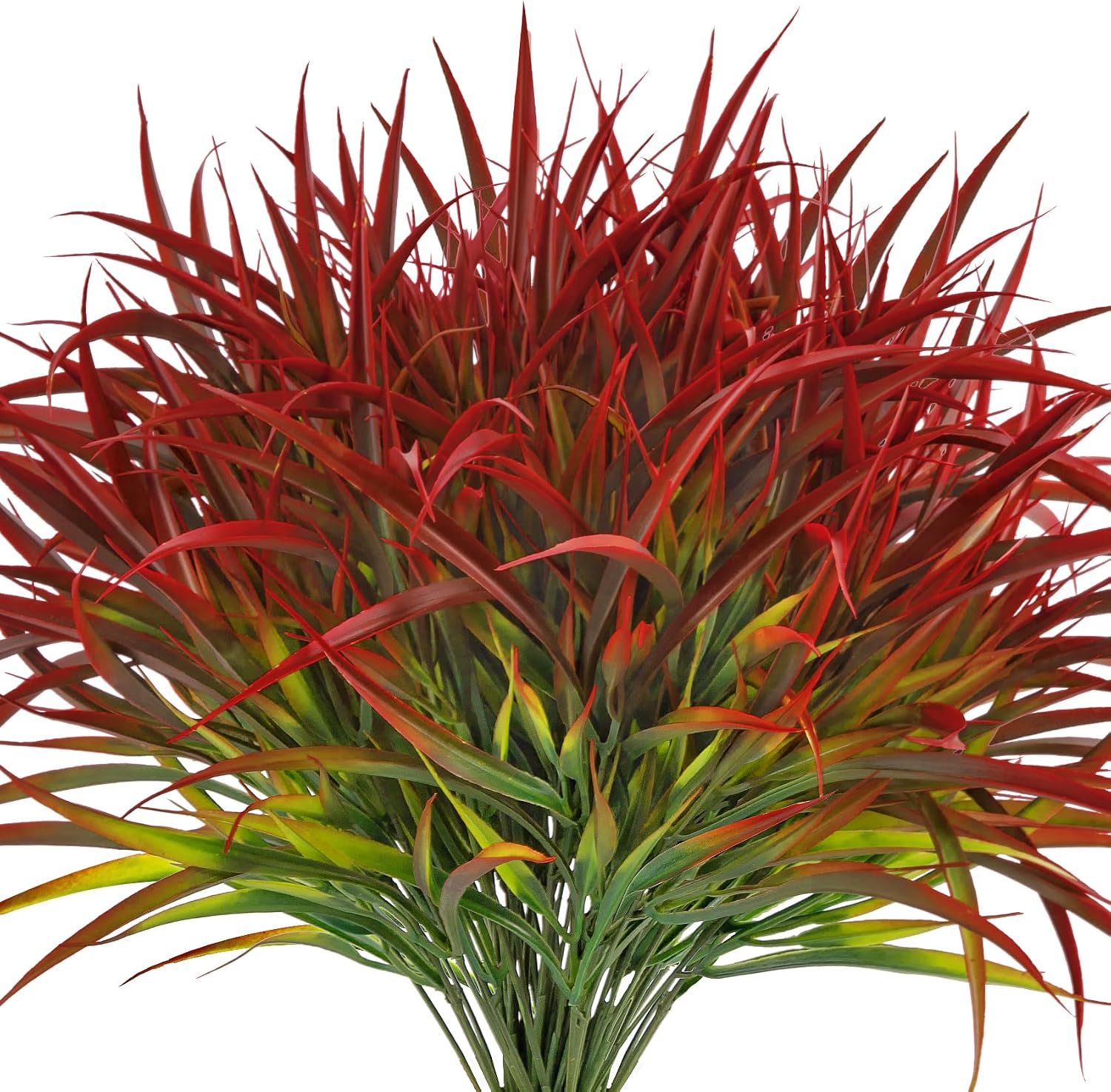 Ouddy Decor 16 Pcs Artificial Plants Outdoor Fake Fall Greenery Stems, Red
