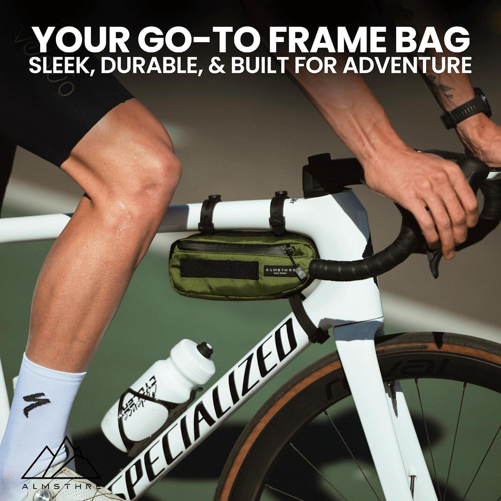ALMSTHRE Bike Frame Bag | Weather-Resistant, Waterproof Zippers & Dual-Sided Access for Road, MTB, and Ebike Frames