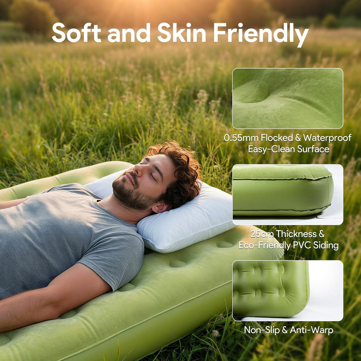 Minthouz 9.8" Ultra-Thick Self Inflating Sleeping Pad with Electric Pump