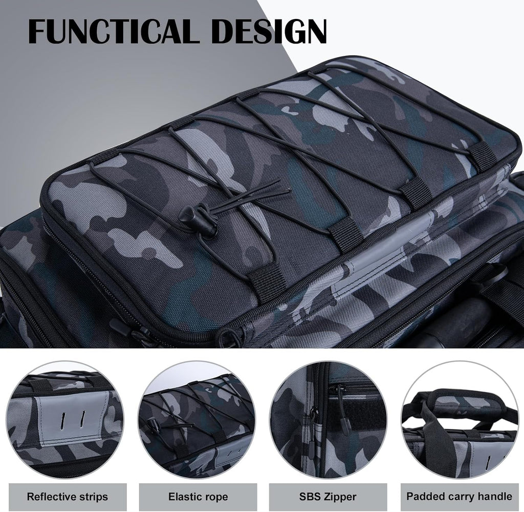 Goture Fishing Tackle Bag, Freshwater Saltwater Large Fishing Bag
