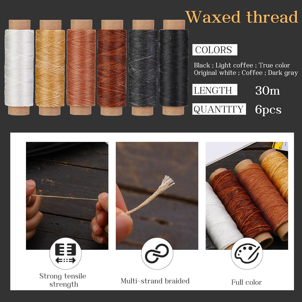 QMNNMA 40pcs Sewing Awl Kit with Bag, Speedy Sitcher Sewing Awl Kit
