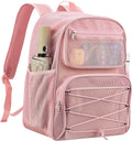 Paxiland Mesh Backpack Heavy Duty, 27L Large See Through Mesh Beach Bag