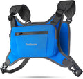Running Chest Pack, Reflective Vest, Water Repellent, Phone Holder, Workout Bag for Runners, Cycling, Biking, EDC Pouch, Jogging Carrier, Hidden Pocket, Men & Women, Lightweight