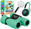 Binoculars for Kids – Perfect Toy for Little Boys and Girls – Extensive Set Incl. Magnifying Glass & Compass – Powerful Magnification 8X21 – 3 to 12 Year Old Kids for Toddler